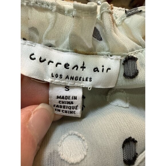 Current Air Dotted Jacquard Tiered Midi Dress with Ruffled Wrap Skirt Sz S EUC - Picture 6 of 8